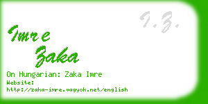 imre zaka business card